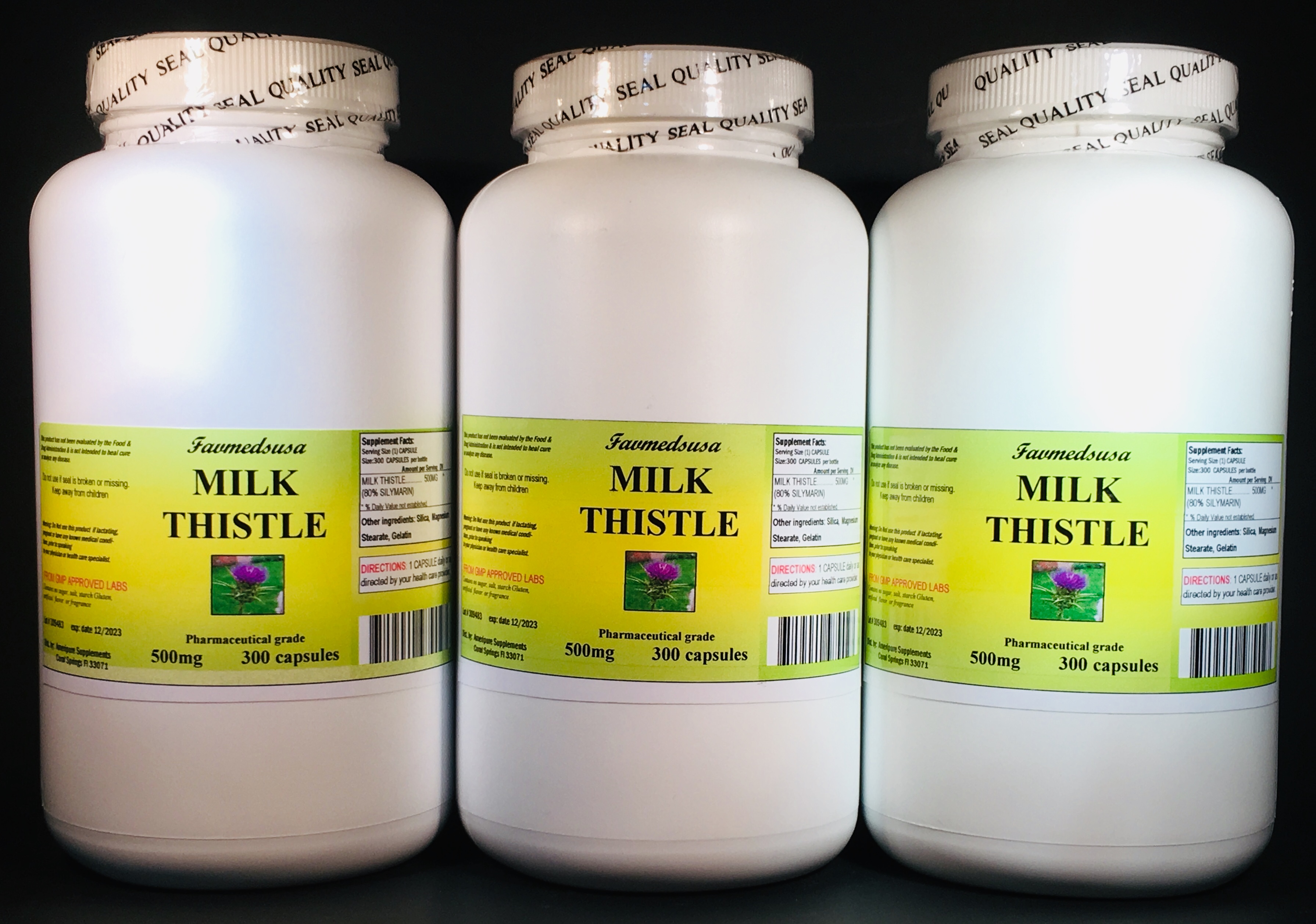 Milk Thistle 500 Mg - 900 (3x300) Capsules